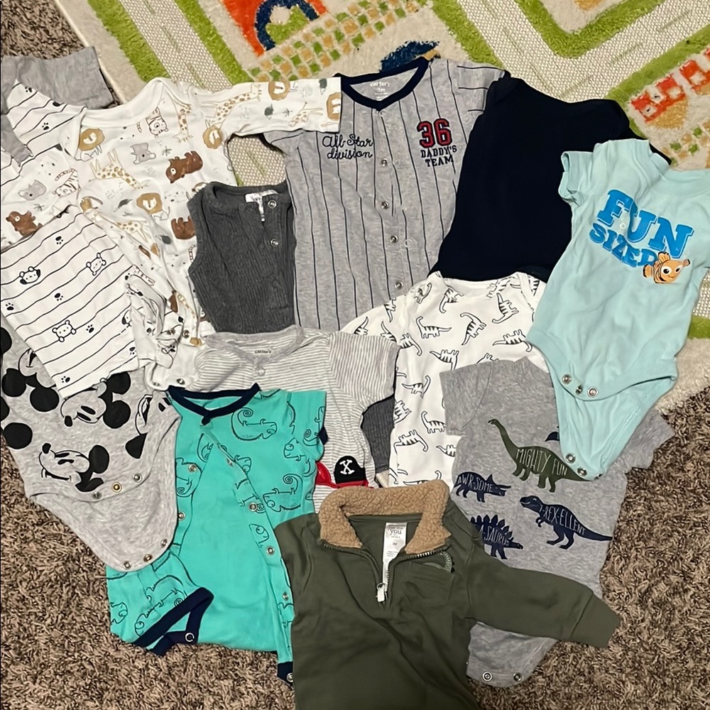 0-3 mo boys onesie bundle